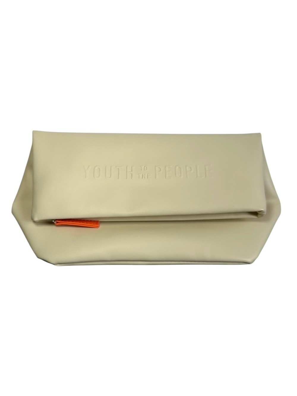 YOUTH TO THE PEOPLE Women’s Cream Faux Leather Roll Up Cosmetic Bag- One Size